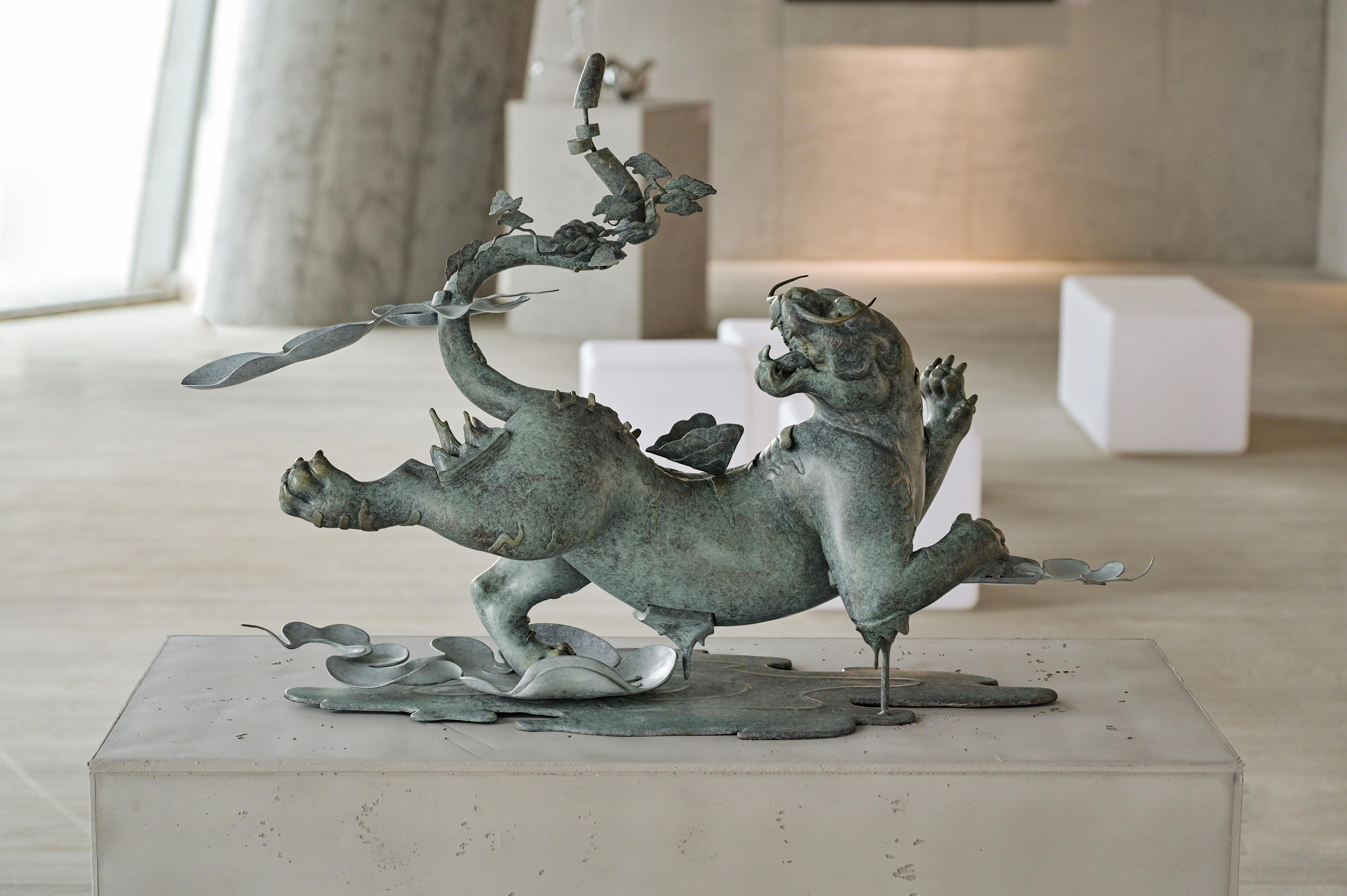 Dancing Tiger — Silicon Bronze Sculpture